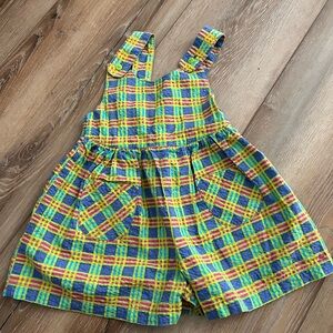 Vintage 1997 Gymboree Plaid Romper checkered short outfit size S
